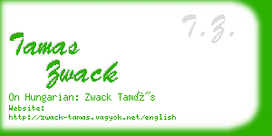 tamas zwack business card